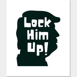 Lock him up silhouette Posters and Art